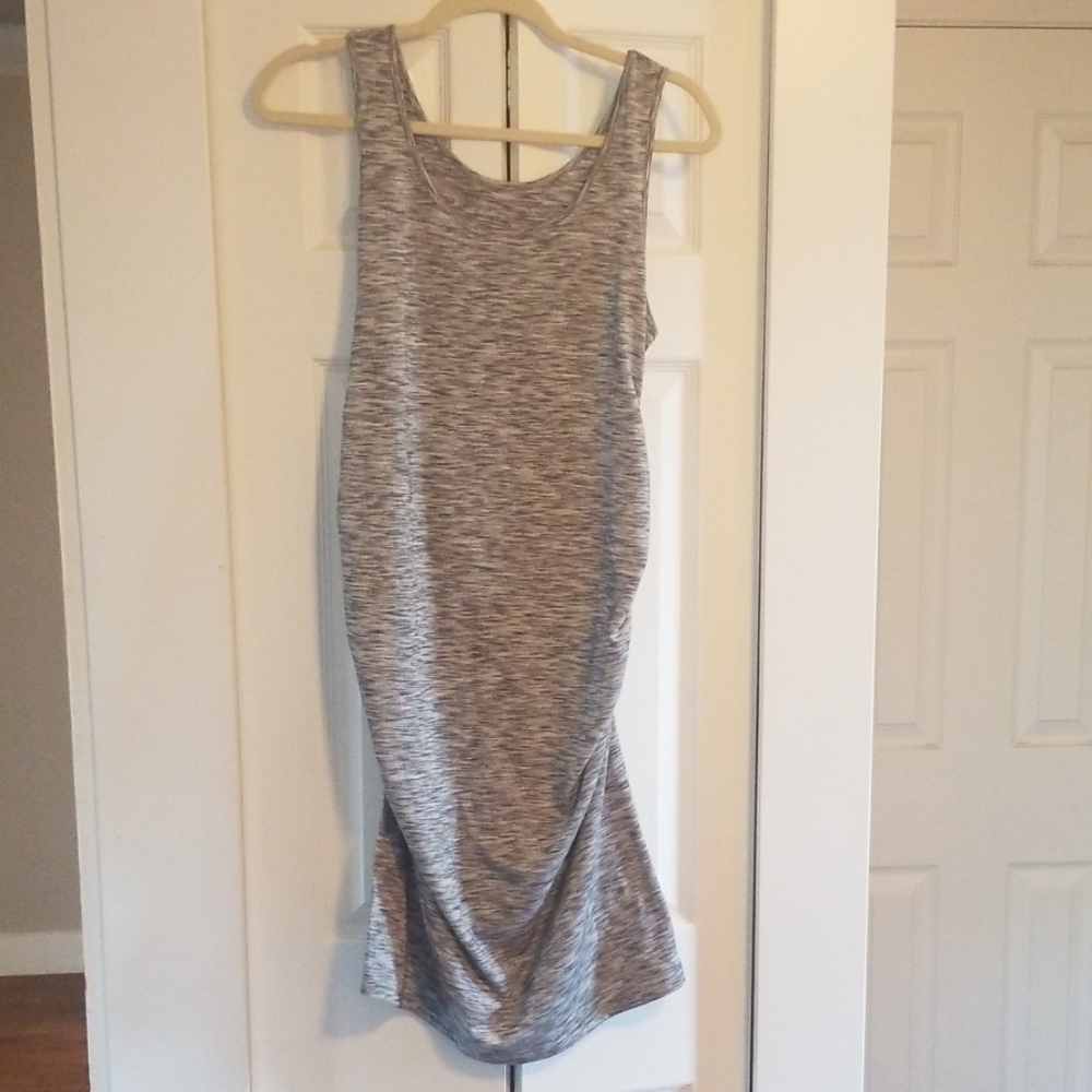 Maternity Side Rouched Midi Dress